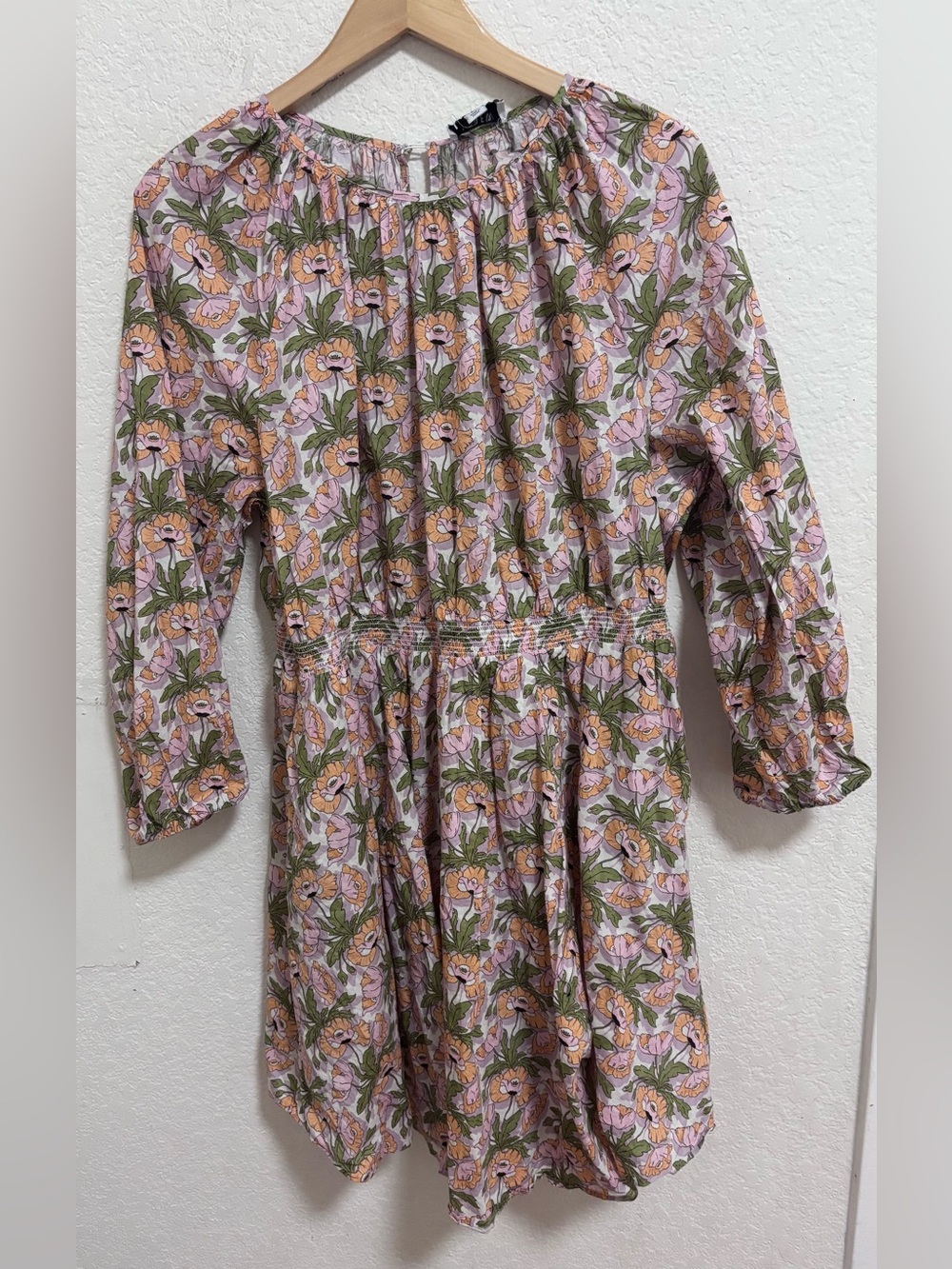 J. Crew liberty London fabric cotton smocked waist dress